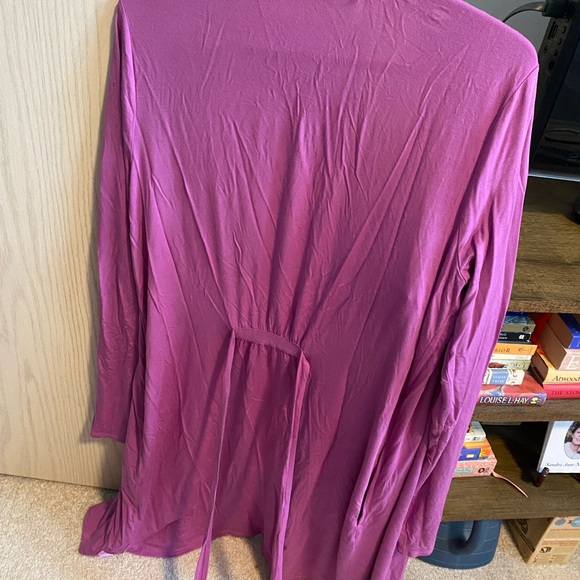 Calvin Klein Pink Robe Long Sleeves Open Front - Picture 2 of 3